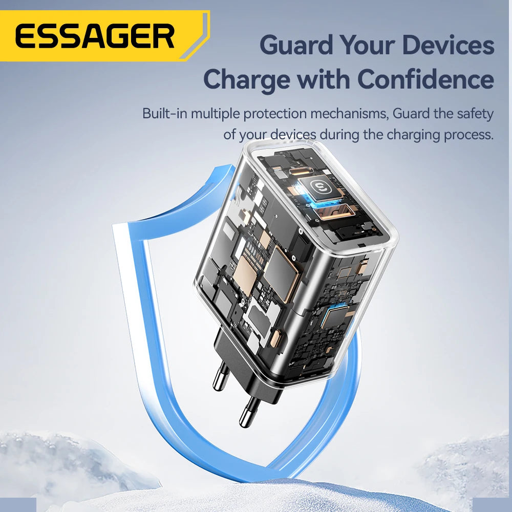 Essager 65W GaN Charger QC 4.0 PD 3.0 Type C USB Charger for