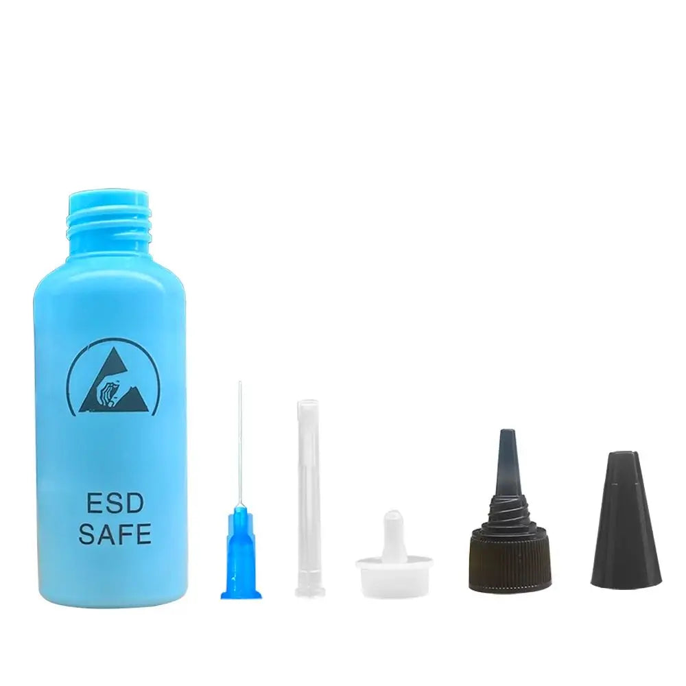 60ML ESD Alcohol bottle Dispensing Rosin Washing Plate Water Anti-static Bottle with Needle Leak-proof mobile phone repair Tool