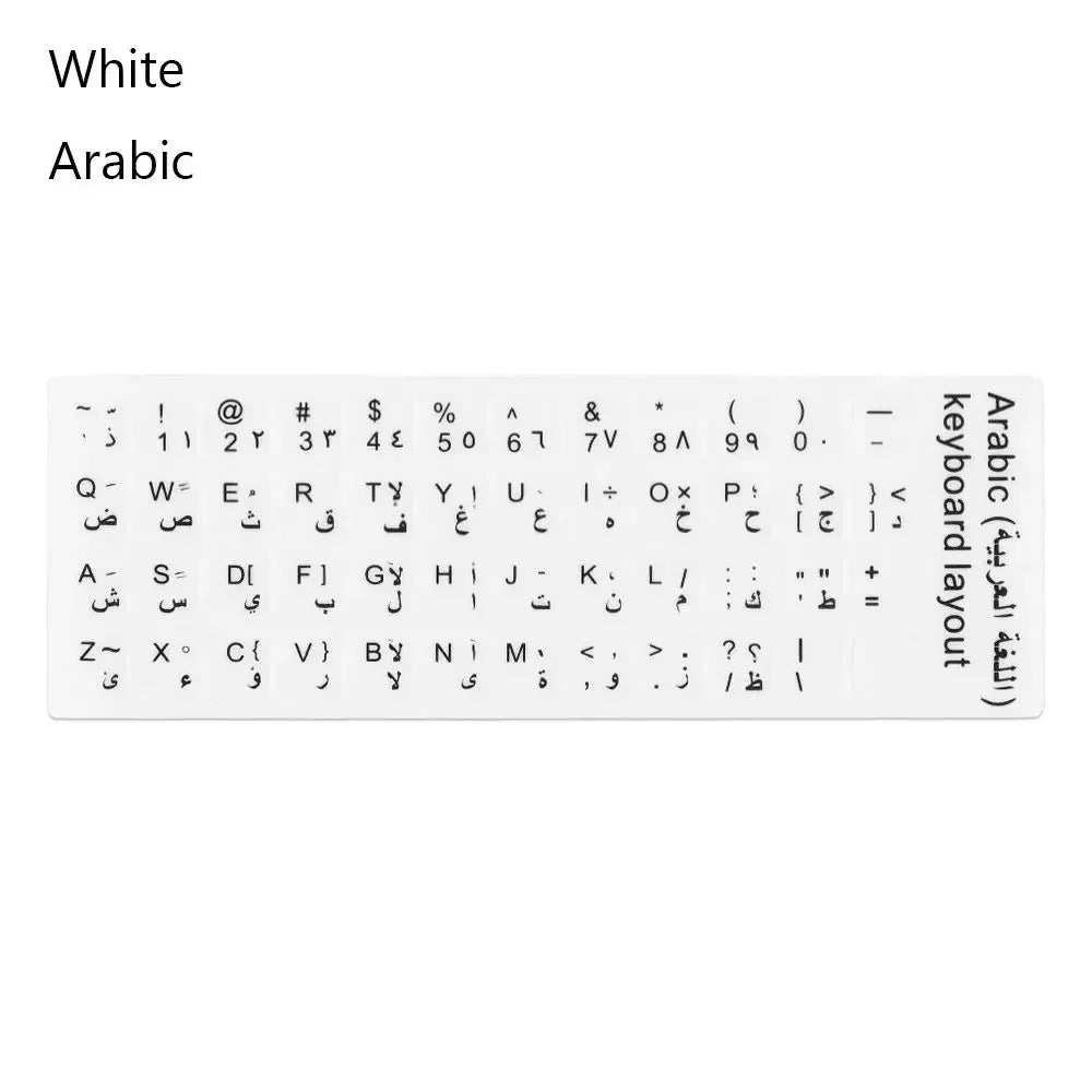 DIY Multi-language Keyboard Stickers Spanish/English/Russian/Deutsch/Arabic/Italian/Japanese Letter Replacement For Laptop PC