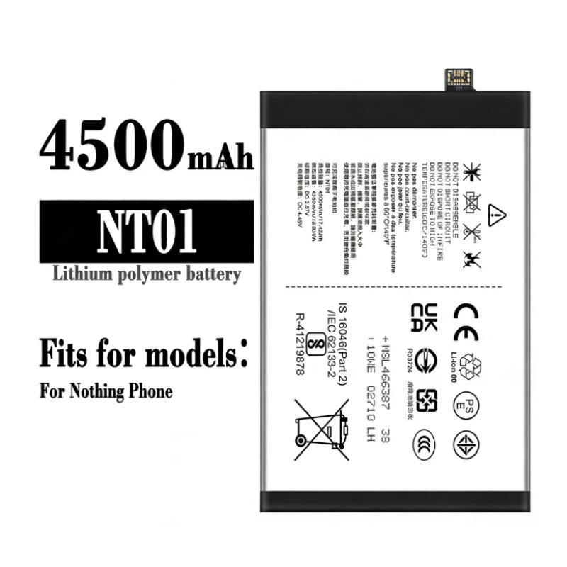 NT01 for Nothing Phone 1 One High-Capacity Replacement 3.87V