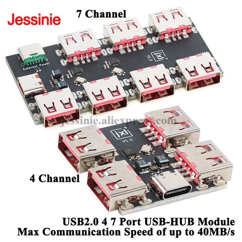 5pcs/1pc USBHUB USB 2.0 to 4 7 Channel Ways Hub PCB Module U