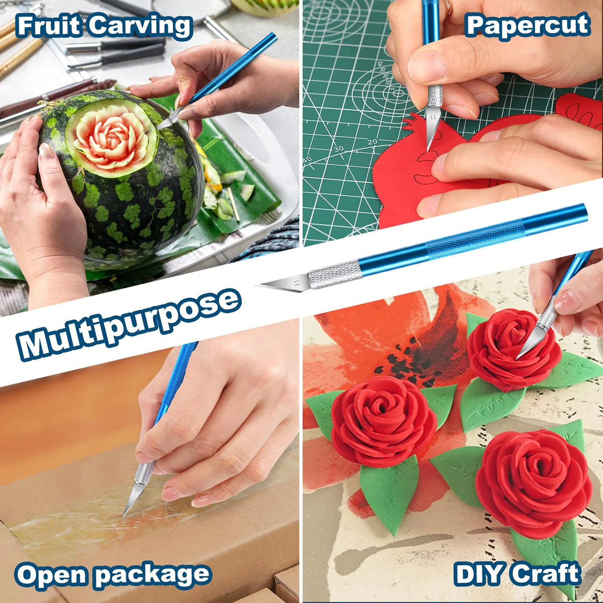 Non-Slip Metal Scalpel Knife Tools Kit Cutter Engraving Craf