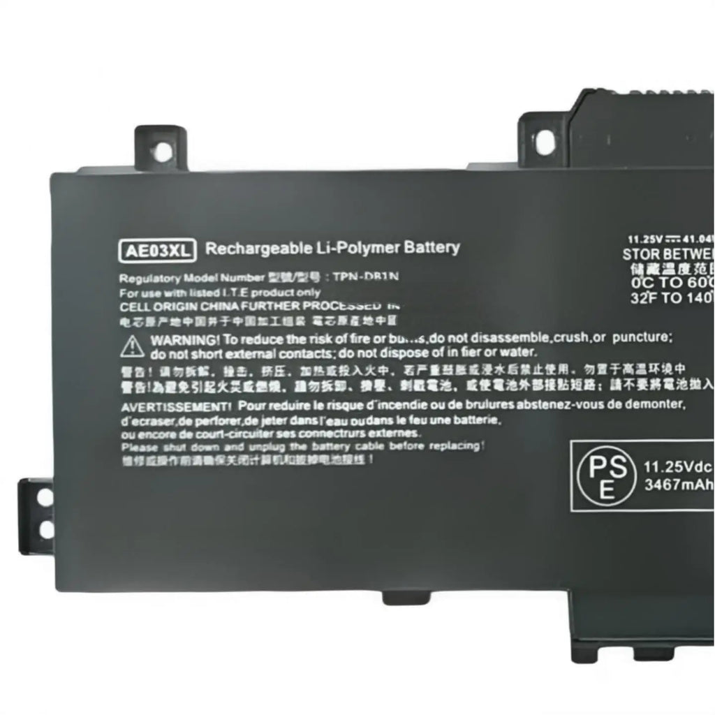 3467mAh 11.25V AE03XL Replacement Battery For HP 240 245 250