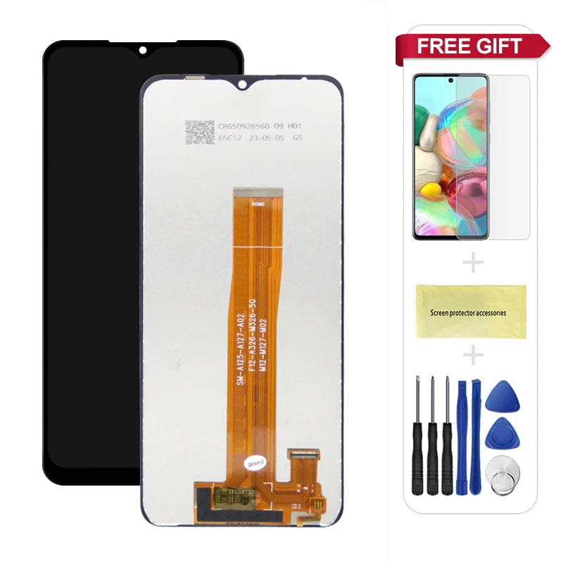 High Quality For Samsung Galaxy A12 A125F A125F/DS Display LCD Touch Screen With Frame Digitizer Assembly Replacement Repair