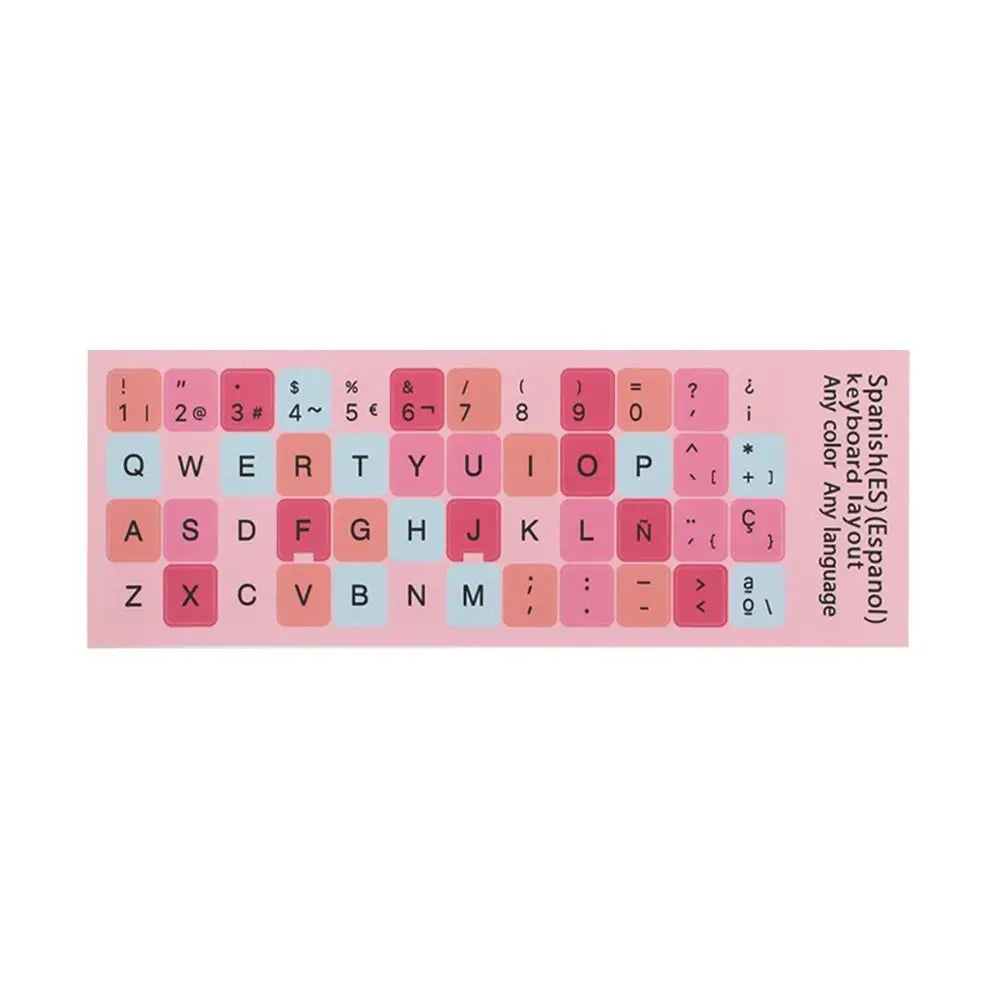 DIY Multi-language Keyboard Stickers Spanish/English/Russian/Deutsch/Arabic/Italian/Japanese Letter Replacement For Laptop PC