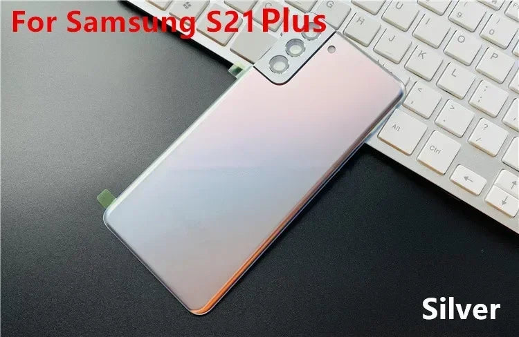 S21Plus Housing For Samsung Galaxy S21 Plus G996 Glass Battery Back Cover Repair Replace Door Phone Rear Case + Camera Lens