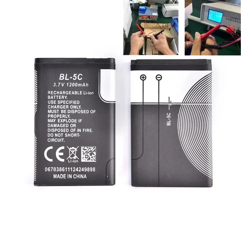 BL-5C 1200mAh 3.7V PURFIELD Phone Battery For Nokia BL5C 110