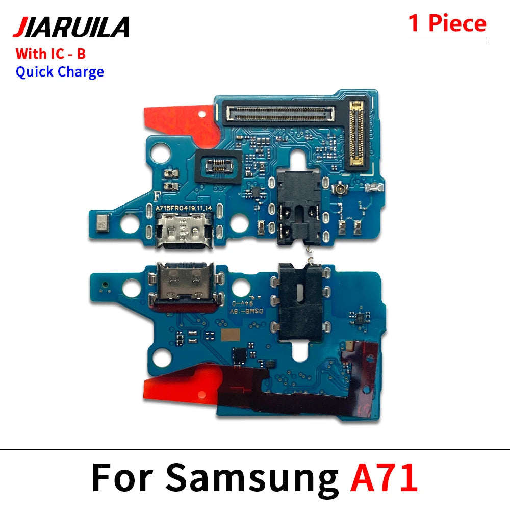 For Samsung A21S A31 A41 A51 A70 A71 USB Charging Port Mic Microphone Connector Main Motherboard LCD Flex Cable Replacement