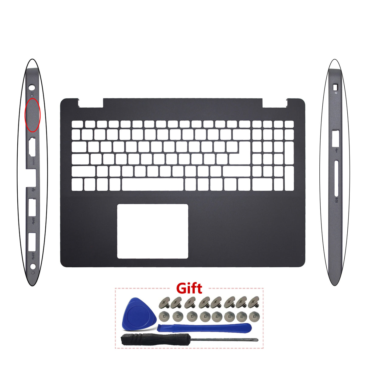 Original New For DELL Inspiron 15 3500 3501 3505 Laptop Palmrest Case Top Keyboard Cover Bottom Case 0KGHJK 0VJ342 01FPW2 0JHW9R