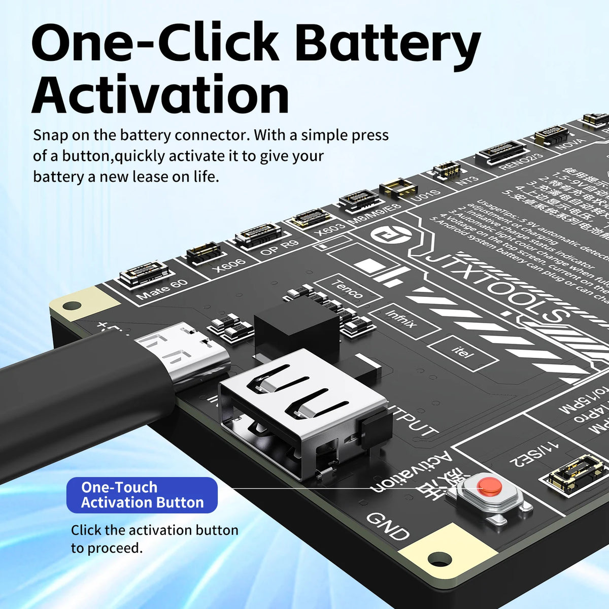 JTX B9 Battery Activation Board Tools for IPhone 6S - 17 Pro
