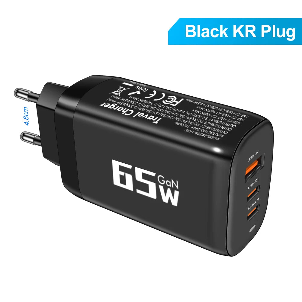 85W GaN USB Type C Charger QC3.0 Quick Charge PPS PD 65W 30W Fast Charging For iPhone 15 14 Pro MacBook Laptop Ipad Samsung