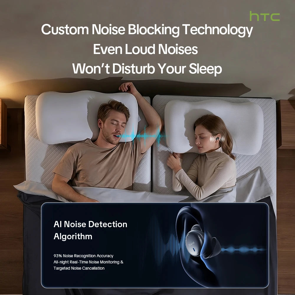 HTC NE92 TWS Wireless Earbuds 10mm Dynamic Drivers Smart Tou