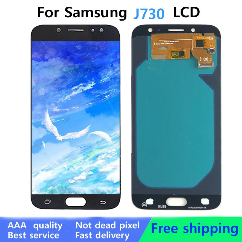 100% Tested AMOLED For Samsung J7 Pro 2017 J730 LCD Display 