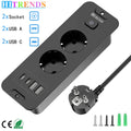 EU Plug Desktop Built-in Power Board 2/3 AC Power Socket 2 U