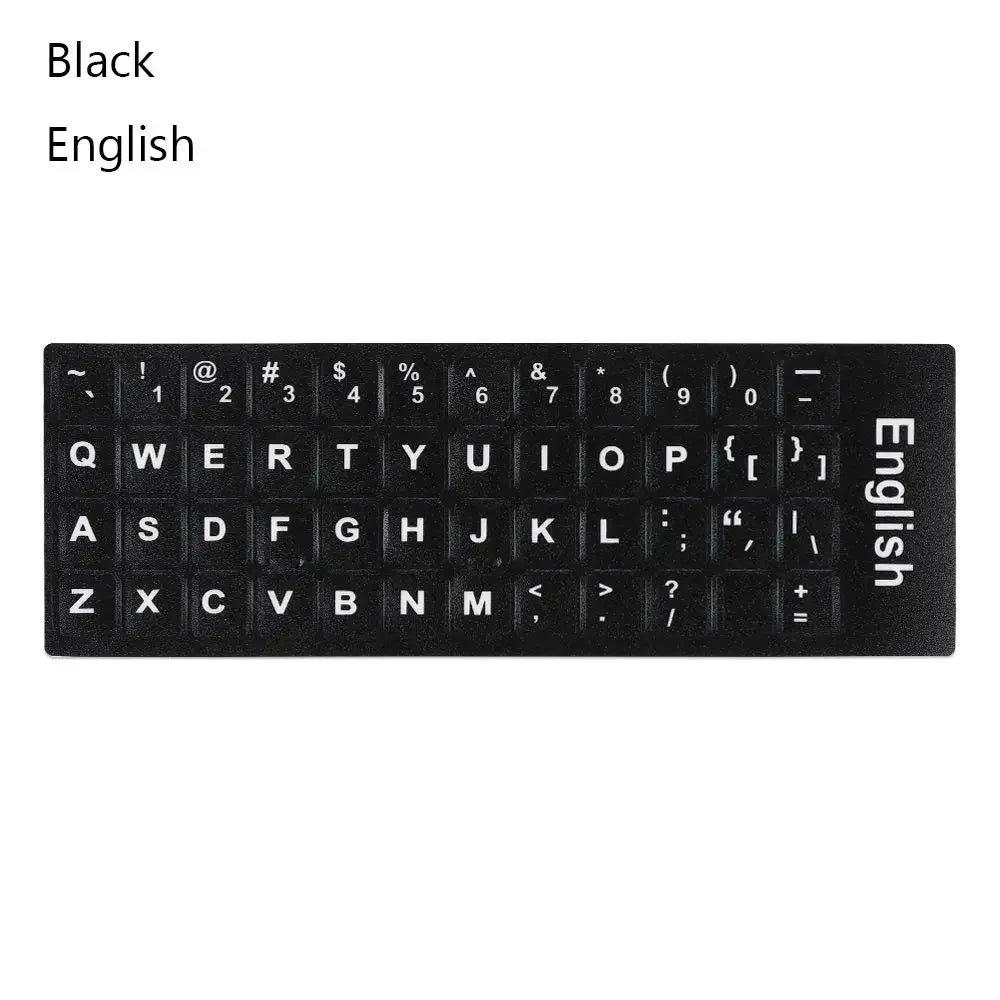 DIY Multi-language Keyboard Stickers Spanish/English/Russian/Deutsch/Arabic/Italian/Japanese Letter Replacement For Laptop PC