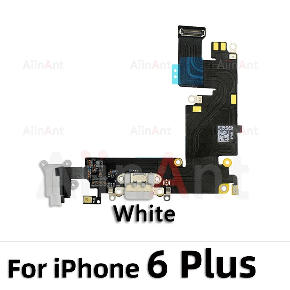 AiinAnt Dock USB Mic Board Charger Connector Fast Charging Port Flex Cable For iPhone 5s 6 6s Plus SE 2 3 2020 2022 Phone Parts
