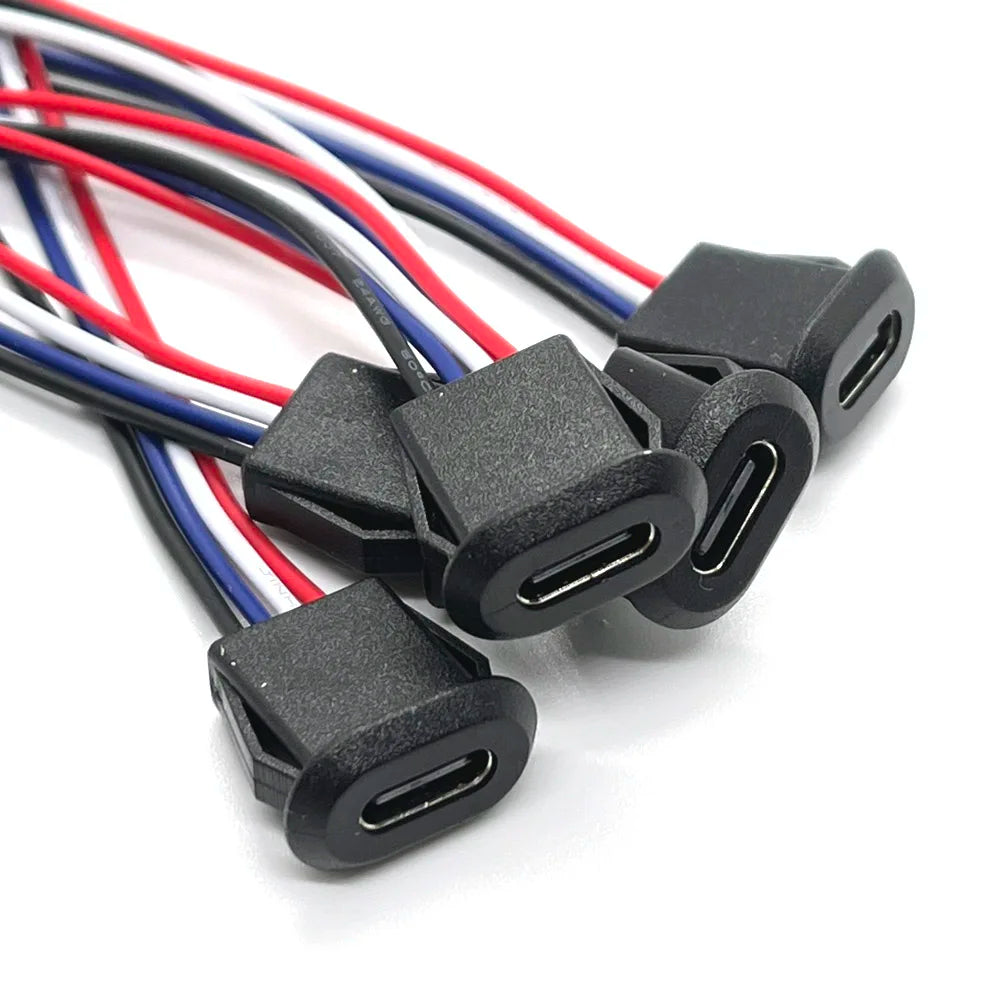 4 Pin Press Type USB Connector Type-C Waterproof with PH 2.0