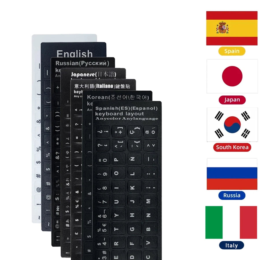 Keyboard Letters Replacement Sticker English/Korean/Spanish/