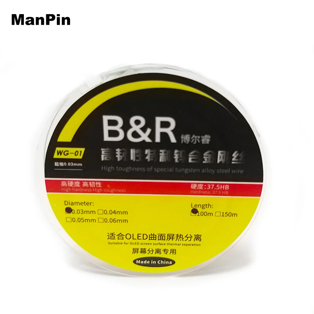 0.025mm Hardness Alloy Steel Wire LCD Screen Separating Cutt