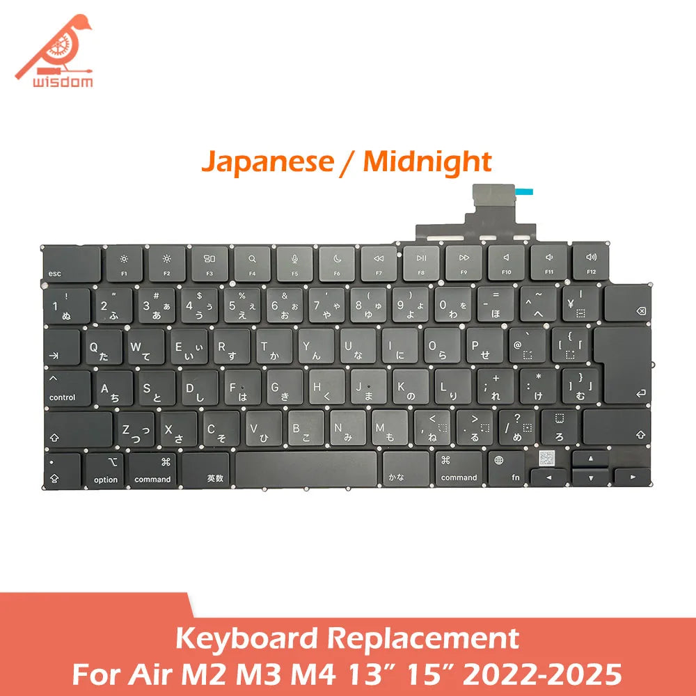 Laptop A2681 A2941 A3113 A3114 A3240 A3241 Keyboard For Macbook Air M2 M3 M4 13 15 Keyboards Replacement 2022-2025