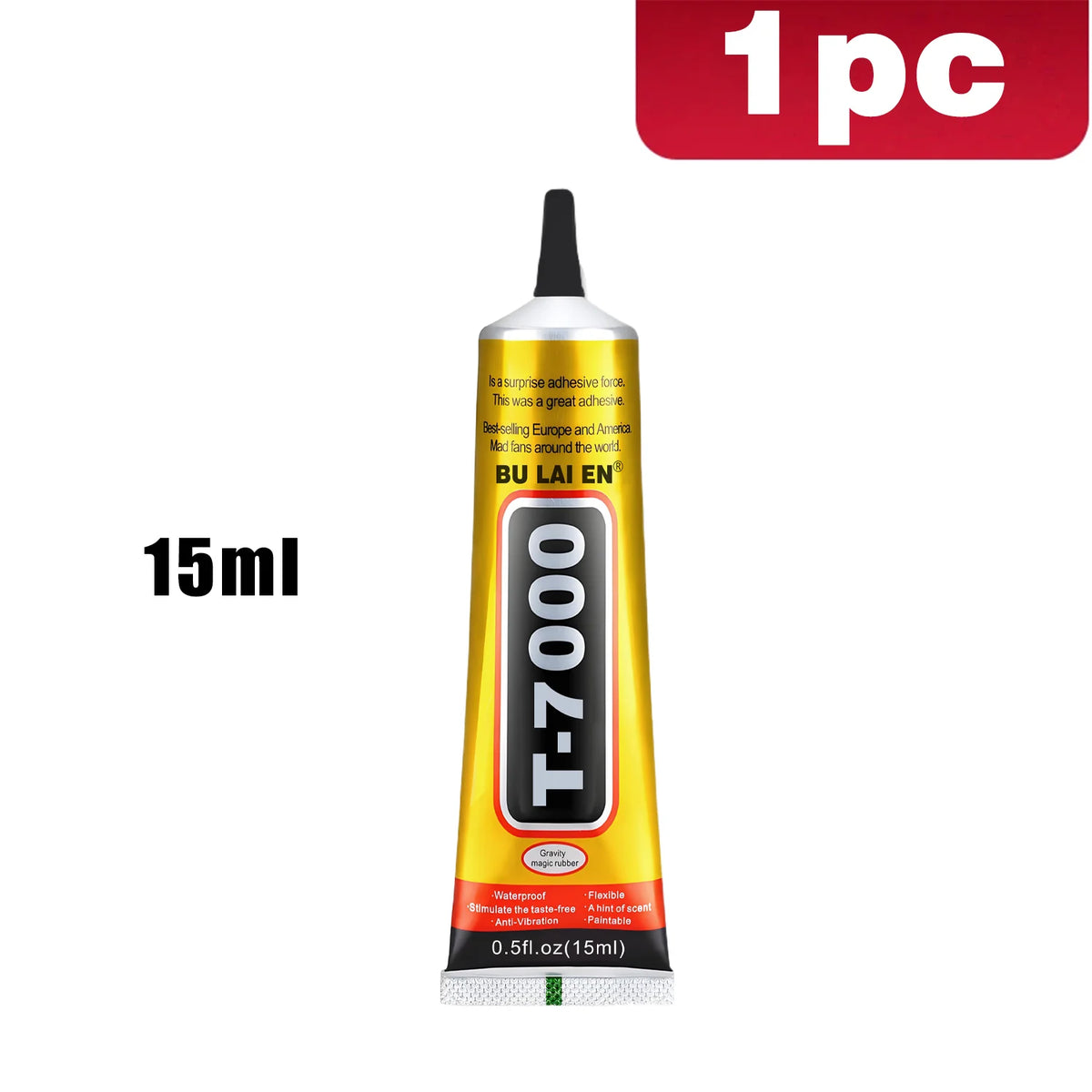 Black Glue T-7000 Semi-Fluid Black Adhesive Glue for Precision Repairs of Craft Items Electronics Phone Screen Replacements DIY Jewelry Making Glass Wood Metal and Stones.