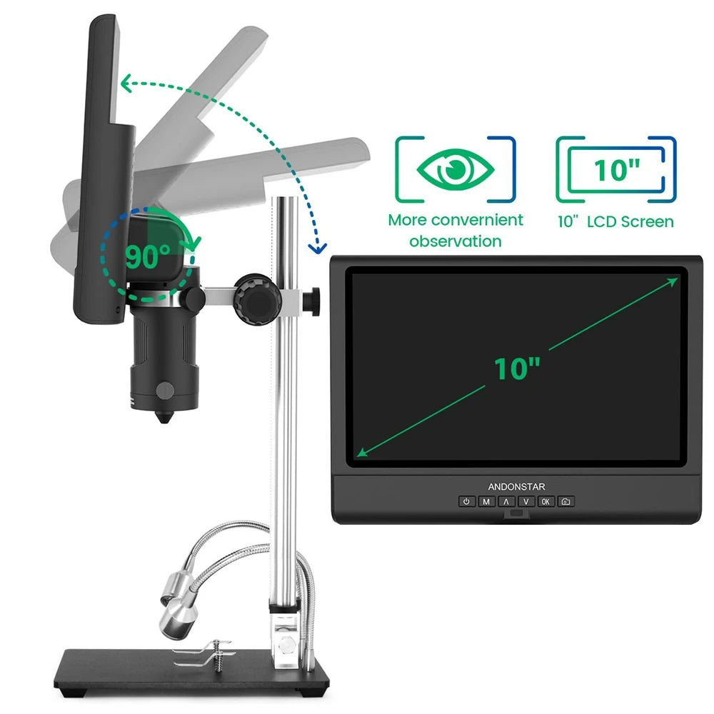 Andonstar AD209 10.1 inch Digital Microscope 1080P Adjustabl