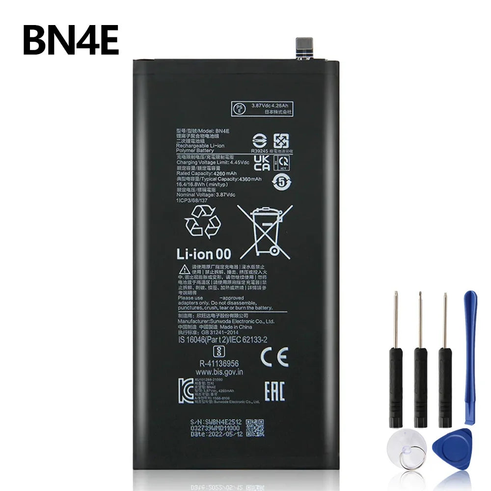 Replacement Battery For XiaoMi Mi Pad 5Pro Pad 5 Pro BN4E BN4D Rechargeable Phone Battery With Tools