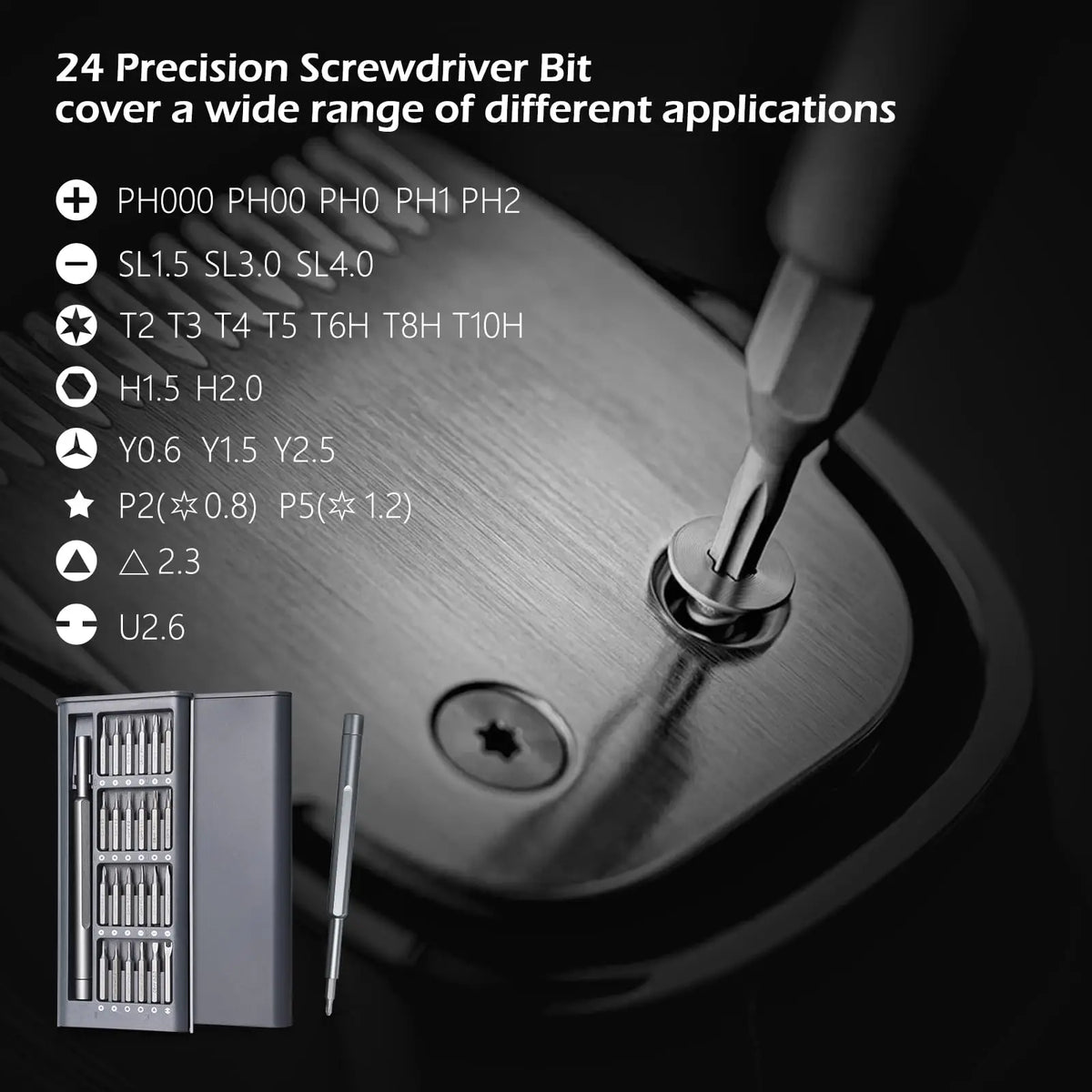 Precision Screwdriver Set 25 in 1 Phillips Torx Hexagonal Fl