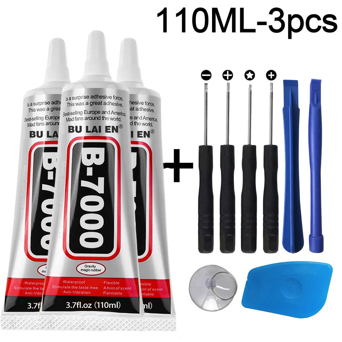 B7000/T7000 Glue Mobile Phone Screen High-Strength Waterproof Adhesive 8in1 Universal Phone Glass Bonding Agent Universal Phone Disassembly Opening Screen Pry Repair Tool Kits.