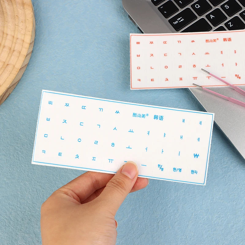 Korean Hangul Transparent Tear Off Keyboard Stickers Univers