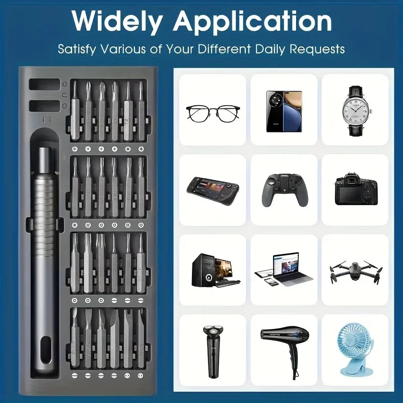 25 in 1 mini screwdriver set flat head and cross shaped smal