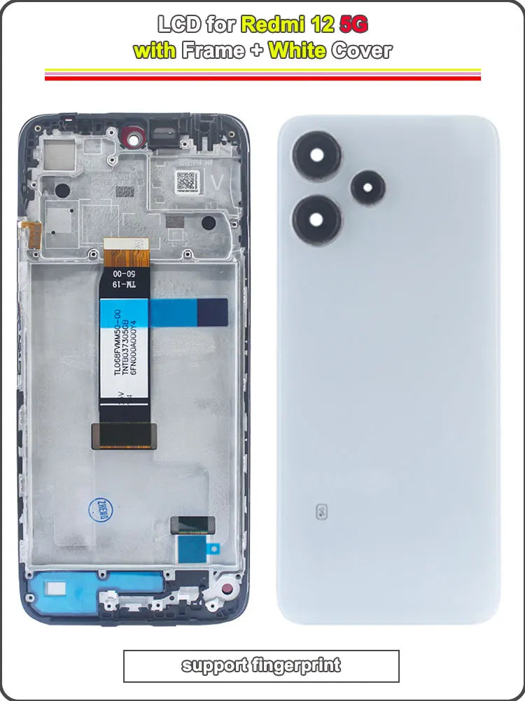 100% Tested LCD for Redmi 12 5G LCD Display Touch Screen Digitizer Replacement for Redmi 12 5G Phone 2AFZZRN8DY 23076RN8DY LCD