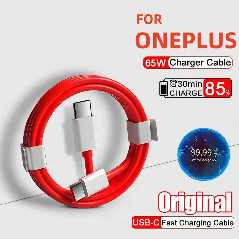 PD 65W Supervooc Fast Charger Cable For Oneplus Ace 12 11 10