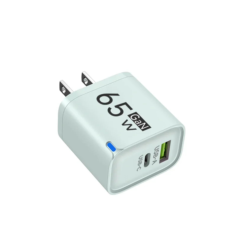 PD 65W USB C Fast Charger Quick Charge Wall Adapter For iPhone 16 17 Xiaomi Samsung Huawei OnePlus EU US UK Plug Travel Charger