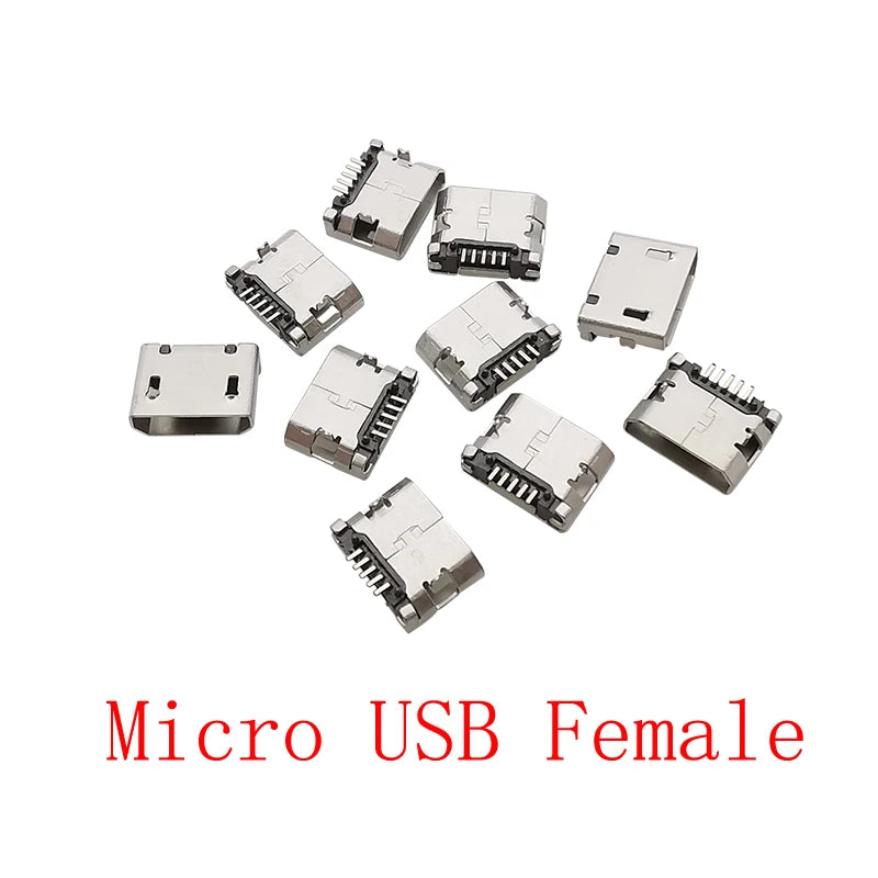 Micro USB Female Jack Connector 5 Pin MicroUSB Socket Adapte