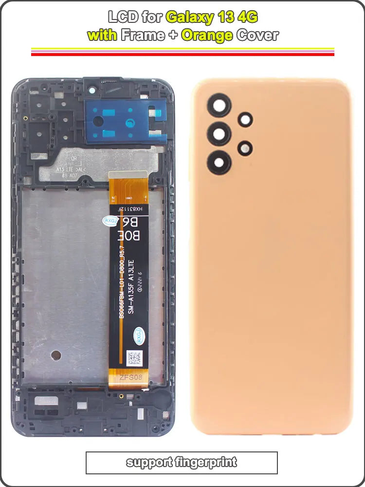 For Samsung Galaxy A13 4G Phone LCD Display Touch Screen Digitizer Panel Assembly for Samsung Galaxy A13 A135F A135M A135U A135N