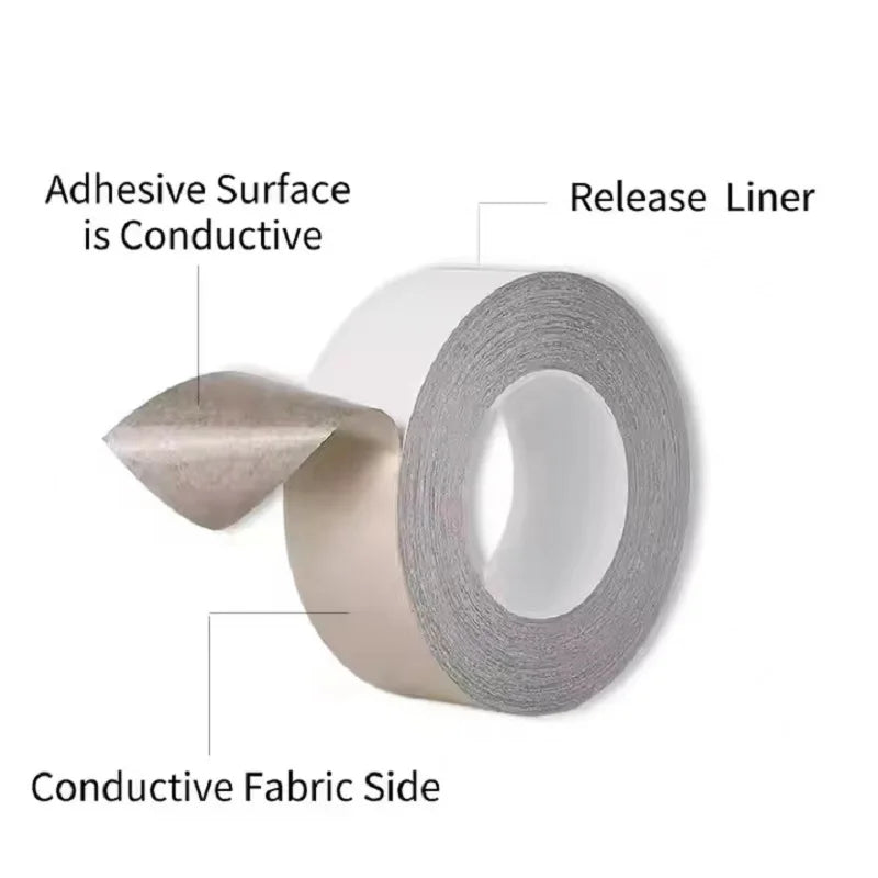 Conductive Electrode Faraday Tape Cloth Fabric Sliver LCD Ca