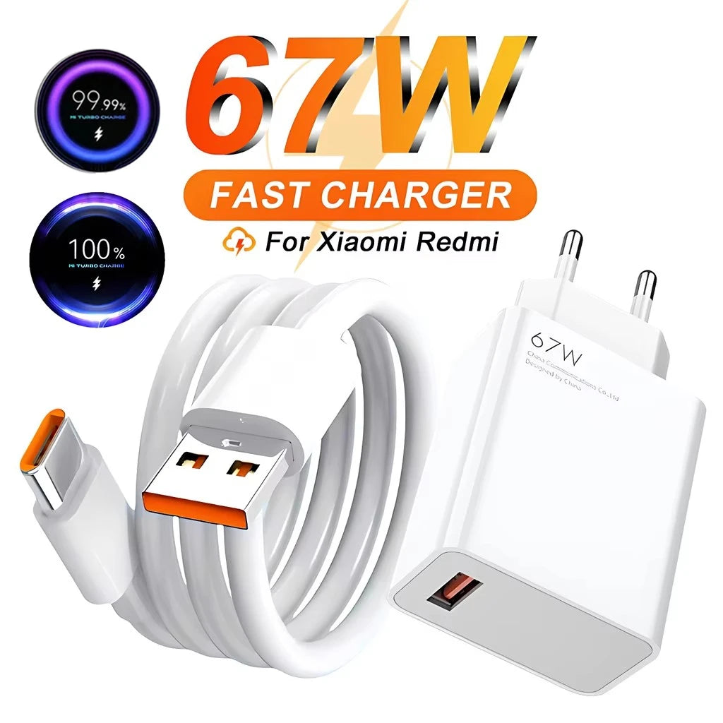 6A 67W Ultra Fast Charger For Xiaomi 11 12 Lite 13T 14T 15 1