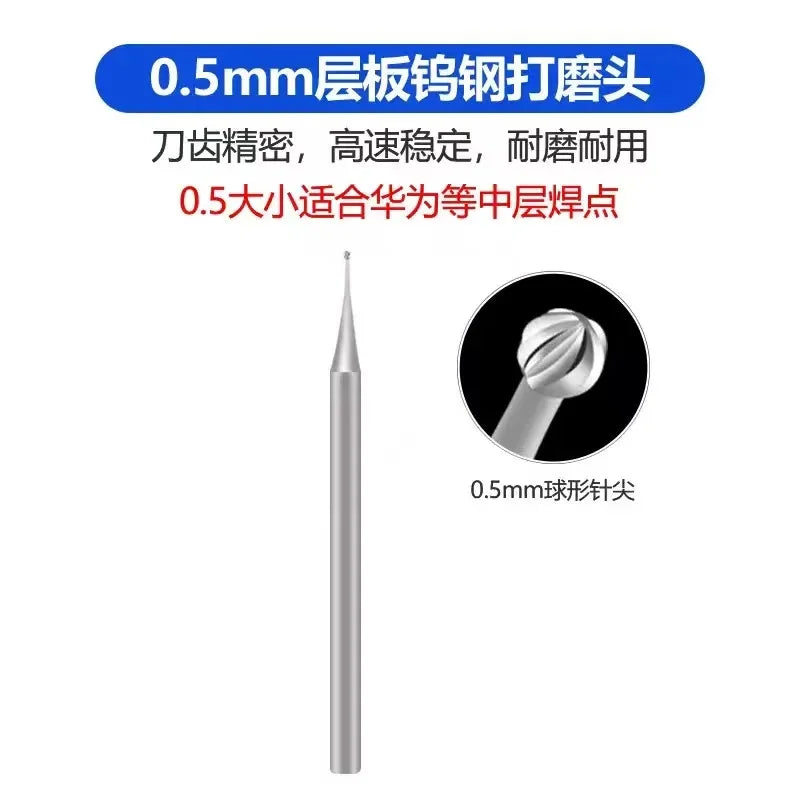 Rabbitfix 0.3mm/0.4mm 0.5mm Ultra-Fine Grinding Needle 2.35mm Ball Tip High Hardness Engraving Tool for Mobile Phone Repair