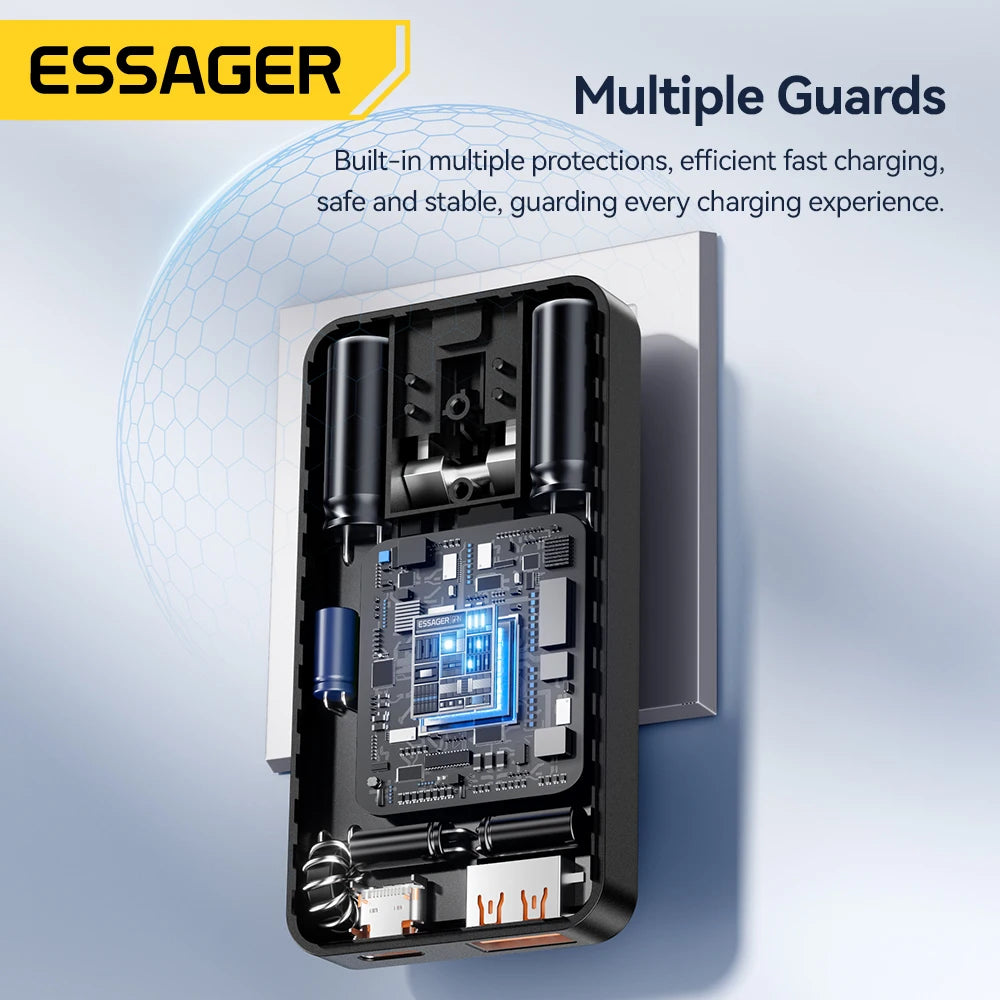 Essager Ultra Thin 65W GaN pro Travel Charger Quick Charge 4