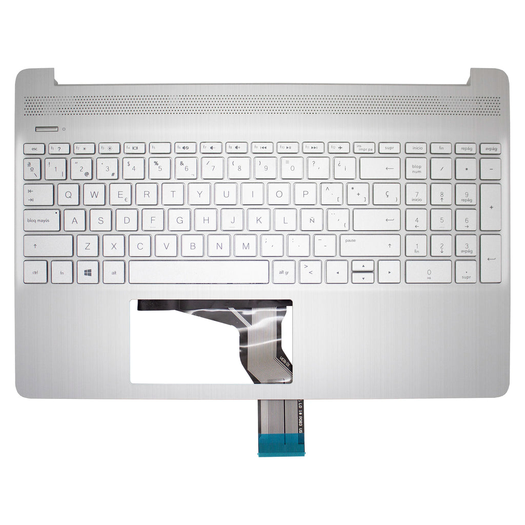 Original New US Spanish Keyboard For HP 15S-EQ 15S-FQ 15-EF 15-DY TPN-Q222 Laptops Palmrest Top Housing Keyboard Case L63579-001