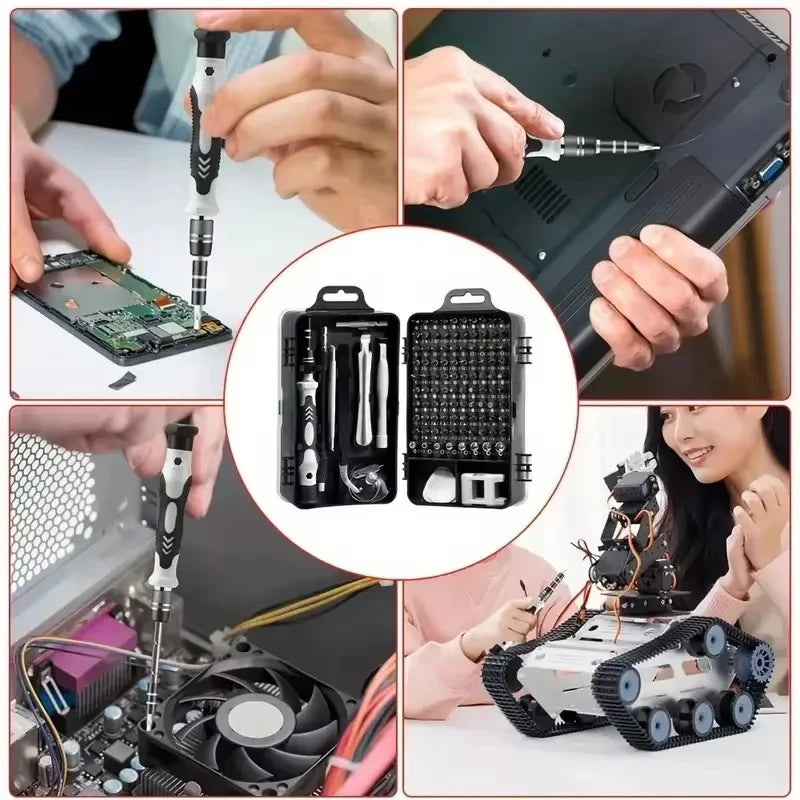 115-in-1 Precision Screwdriver Set with Magnetic Bits - Elec
