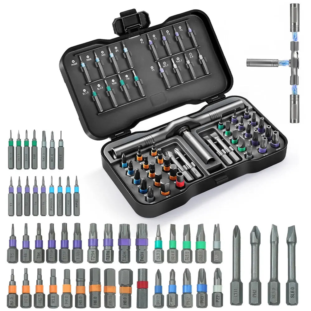 50-in-1 Magnetic Ratchet Screwdriver Set DIY Ratchet Handle 