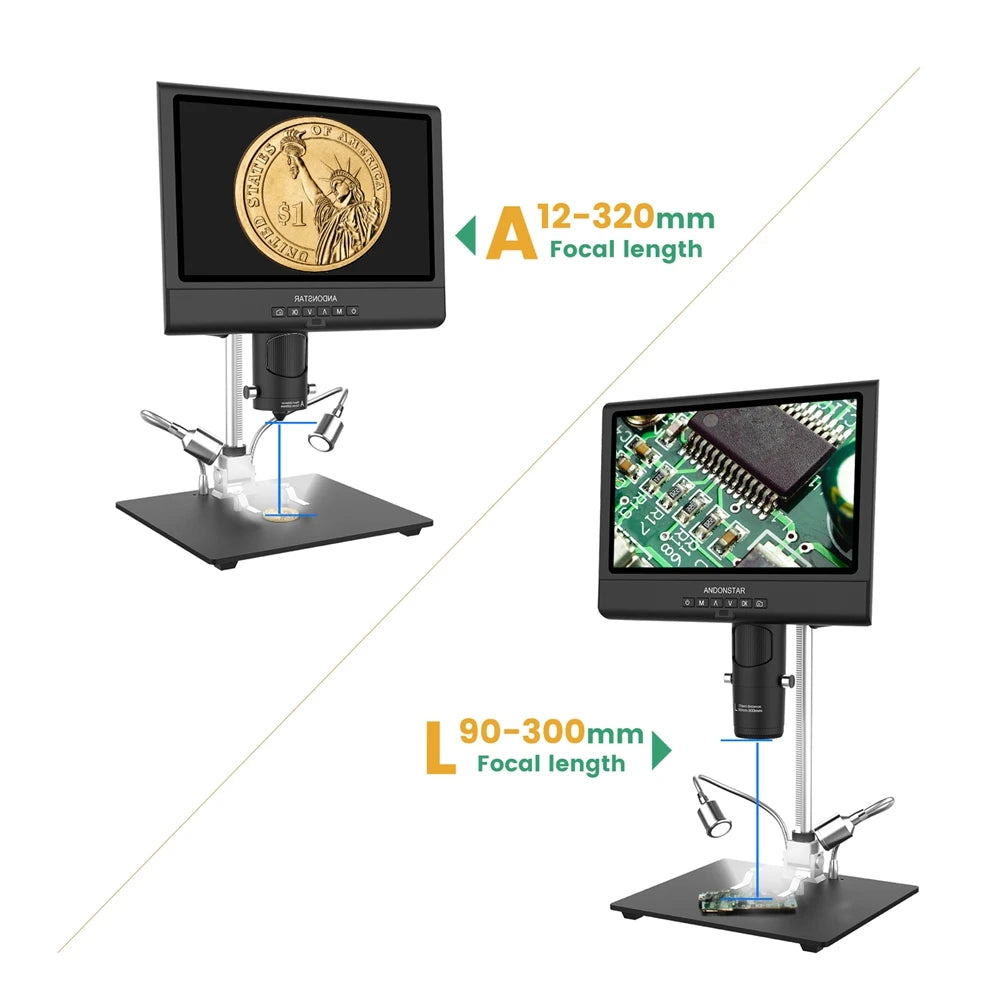 Andonstar AD209 10.1 inch Digital Microscope 1080P Adjustabl