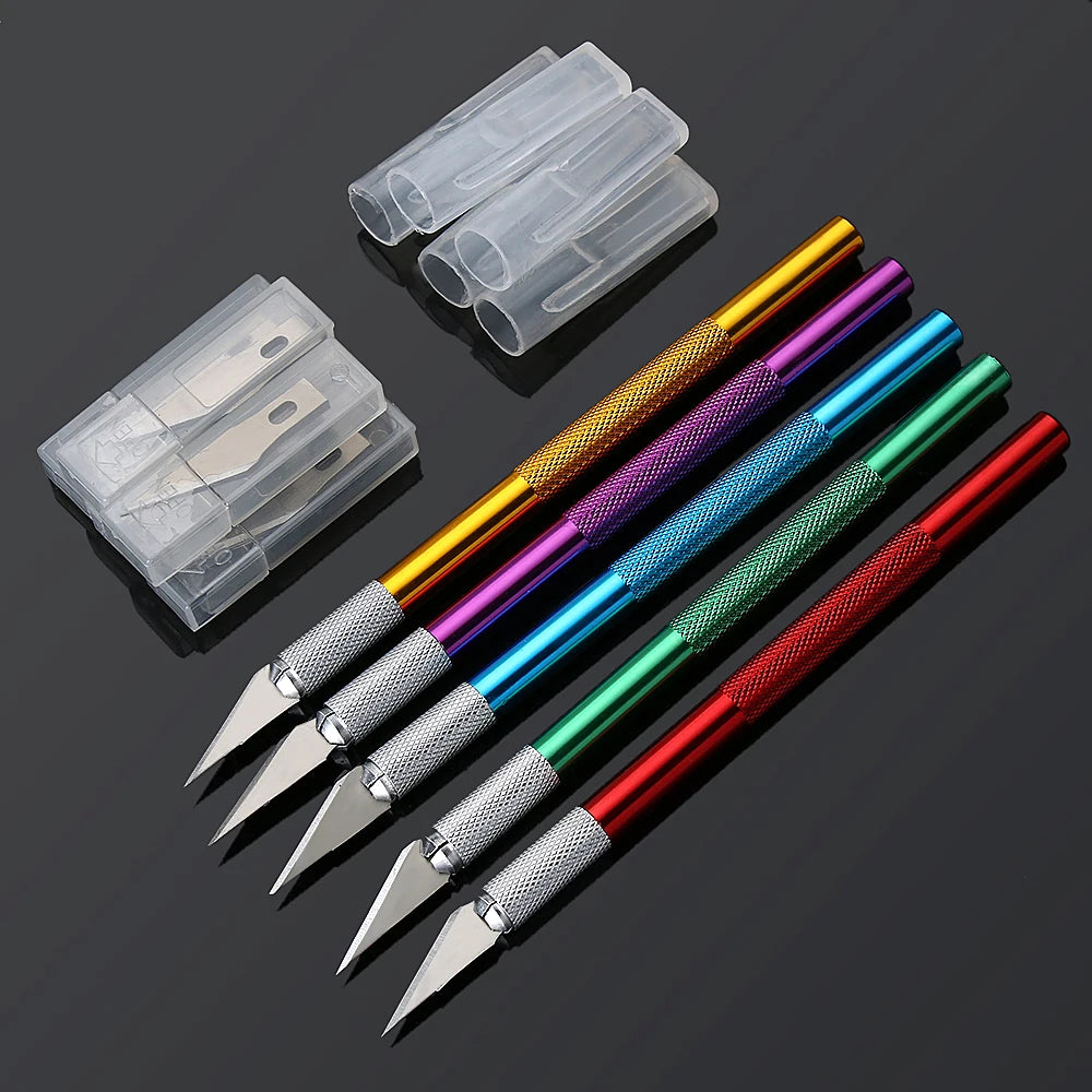 Non-Slip Metal Scalpel Knife Tools Kit Cutter Engraving Craf