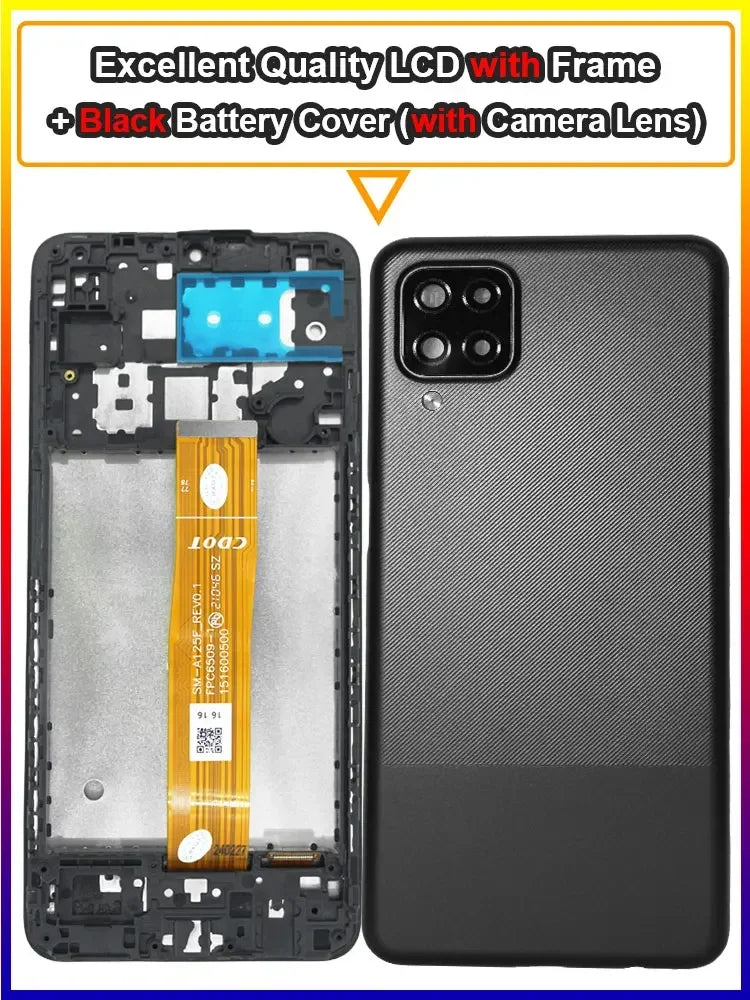 New Tested LCD for Samsung Galaxy A12 A125F LCD Display Touch Screen Digitizer Assembly for Samsung A12 A125F A125M LCD Display