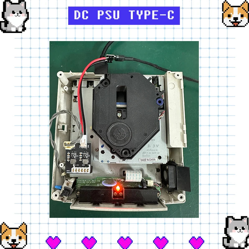 Dreamcast PSU Replacement Power Supply Board 12V Type-C Port