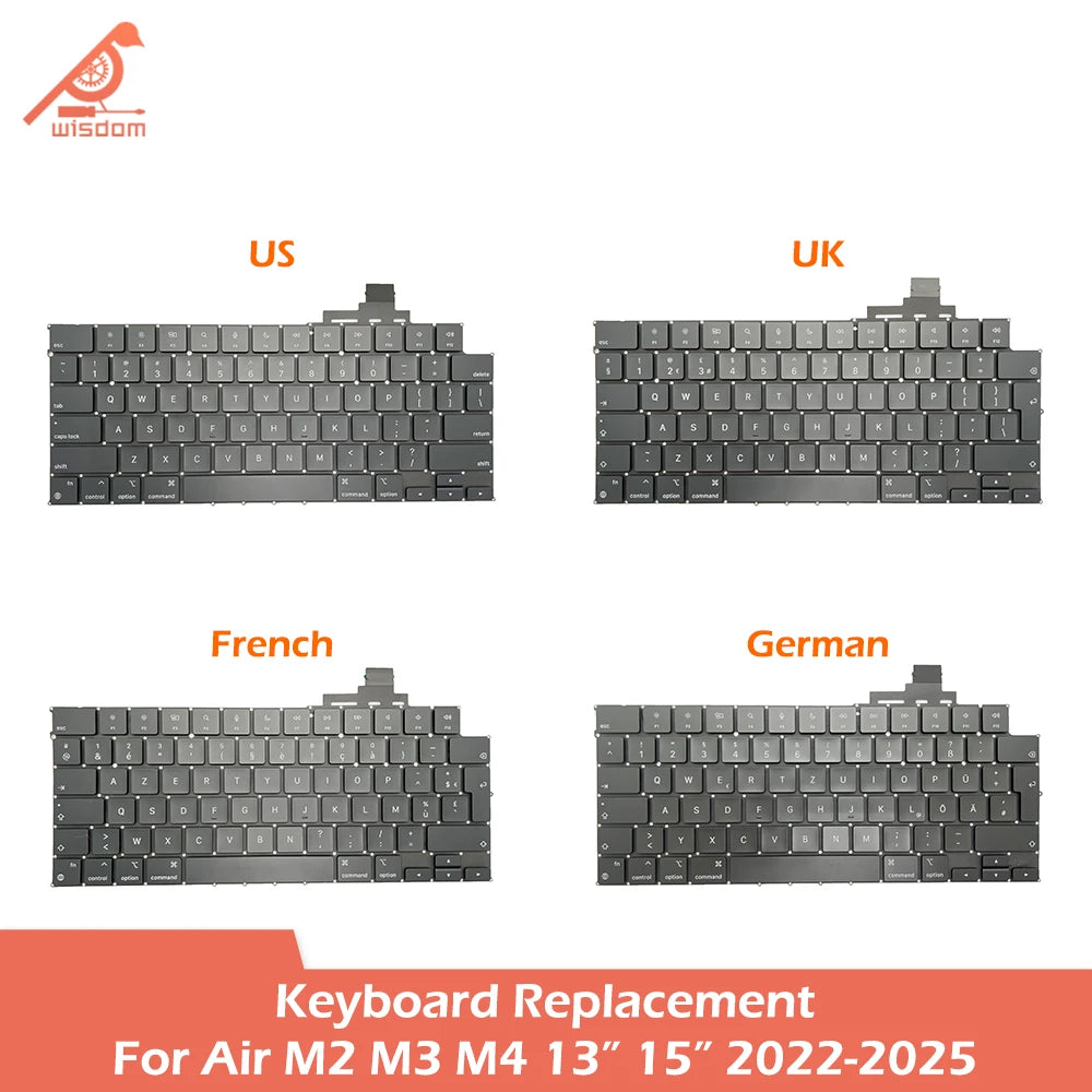 Laptop A2681 A2941 A3113 A3114 A3240 A3241 Keyboard For Macb