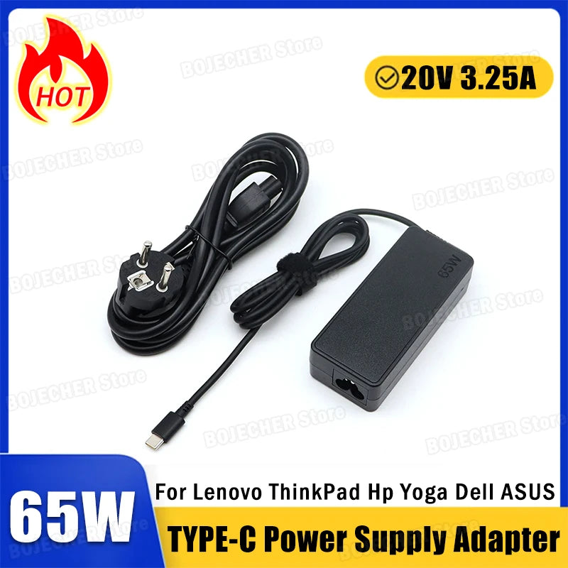 65W 20V 3.25A USB C Interface Power Supply Adapters For Leno