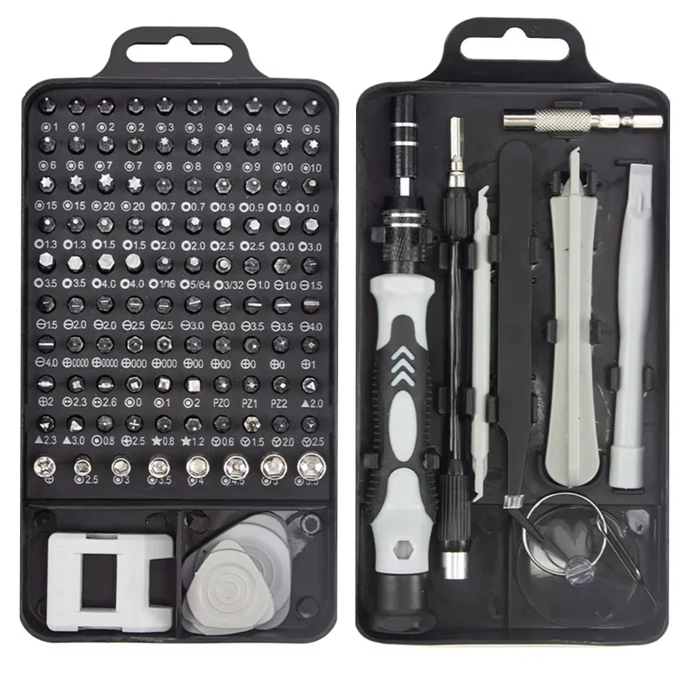 115-in-1 Precision Screwdriver Set with Magnetic Bits - Elec